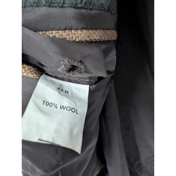 Jos A Bank Travelers 100% Wool Brown Blazer Sport Coat Classic Men's Size 43R - Picture 5 of 6